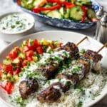 Grilled Lamb Kebabs with Yogurt Dipping Sauce Recipe