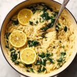 Creamy Parmesan Spinach Orzo Recipe