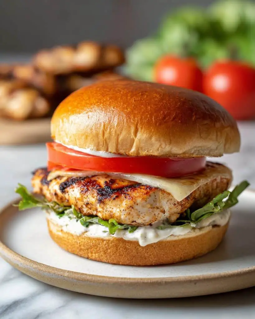 Grilled Chicken Sandwich with Mozzarella Recipe