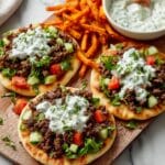 Greek Ground Beef Pitas Recipe