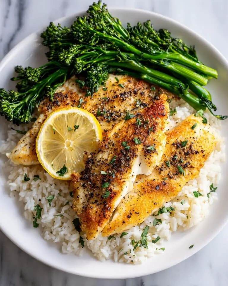 Baked Garlic Parmesan Flounder Recipe
