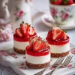 Mini Strawberry Pretzel Salad Cheesecake Recipe