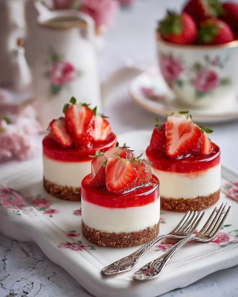 Mini Strawberry Pretzel Salad Cheesecake Recipe