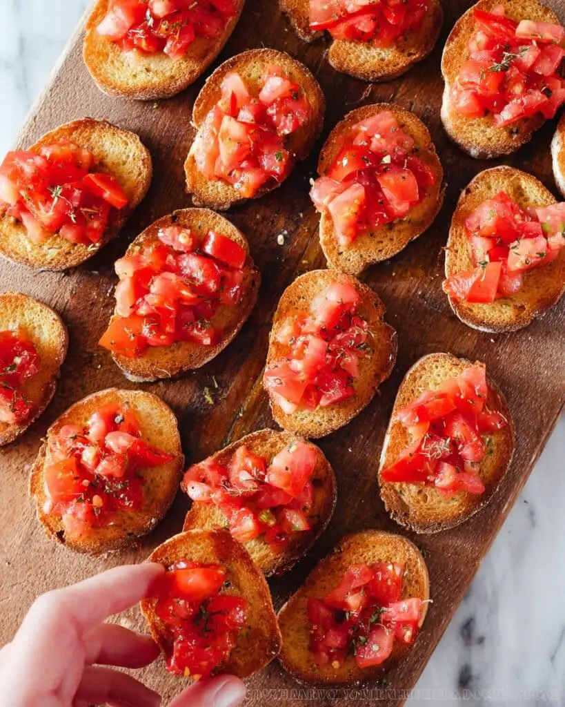 Mini Tomato Bruschetta (Bruschettini) Recipe