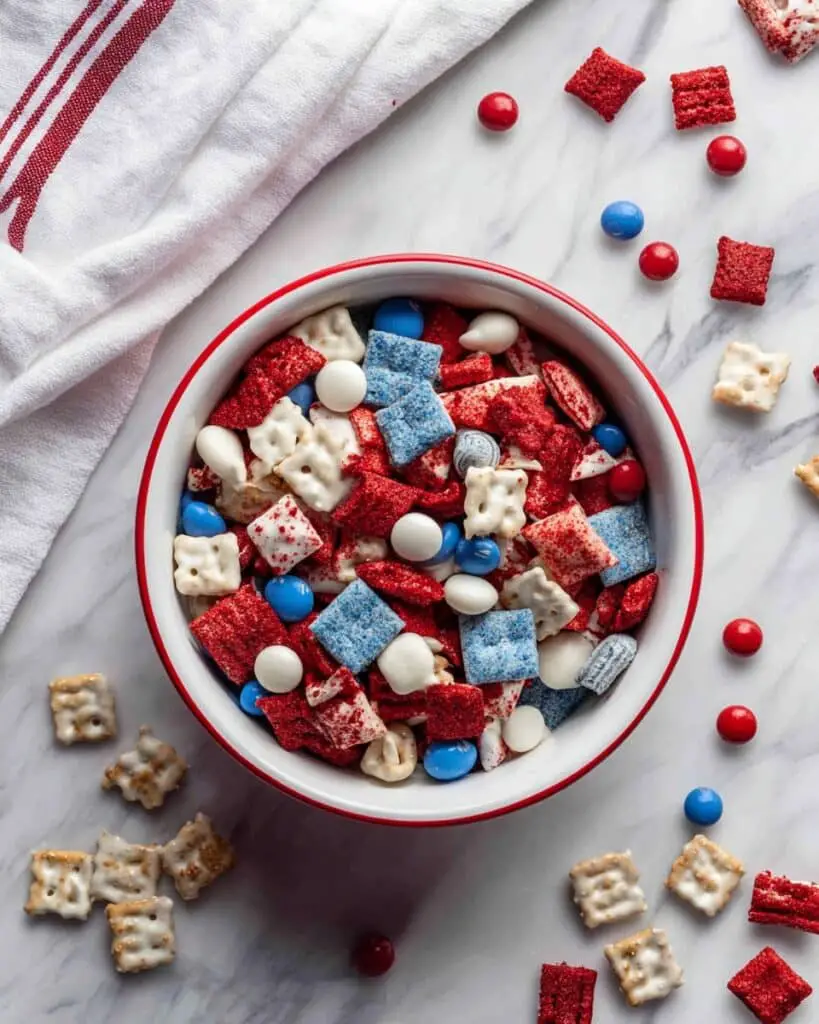 Red, White, and Blue Snack Mix Recipe