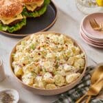 Classic Potato Salad with Dill Pickles, Hard-Boiled Eggs, and Fresh Herbs Recipe