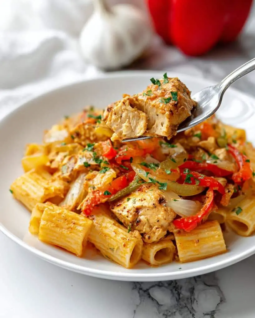 Creamy Chicken Fajita Pasta Recipe
