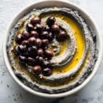 Black Hummus with Black Chickpeas, Black Garlic, and Tahini Recipe