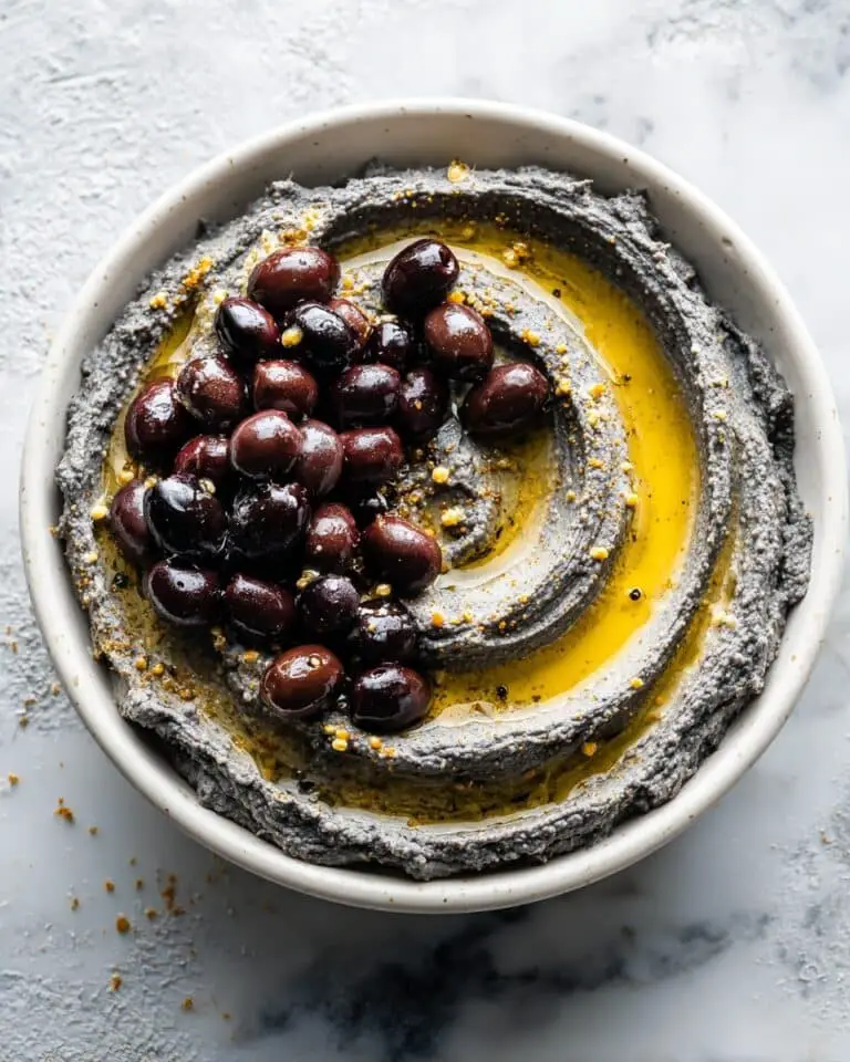 Black Hummus with Black Chickpeas, Black Garlic, and Tahini Recipe