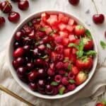 Red Fruit Salad with Mint, Basil, and Lime Recipe