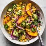 Sweet Corn Salad with Peaches Recipe