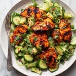 Grilled Curry Chicken with Smashed Cucumber Salad Recipe