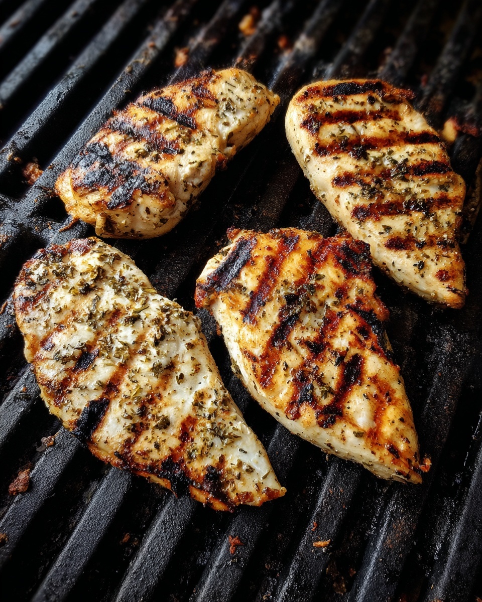 Four pieces of grilled chicken with a light brown color and dark charred grill marks lie on black grill bars. Each piece has uneven shapes and textures, with some parts showing a slightly burnt black texture. The background shows the grill surface with some crumbs and small burnt bits. photo taken with an iphone --ar 4:5 --v 7