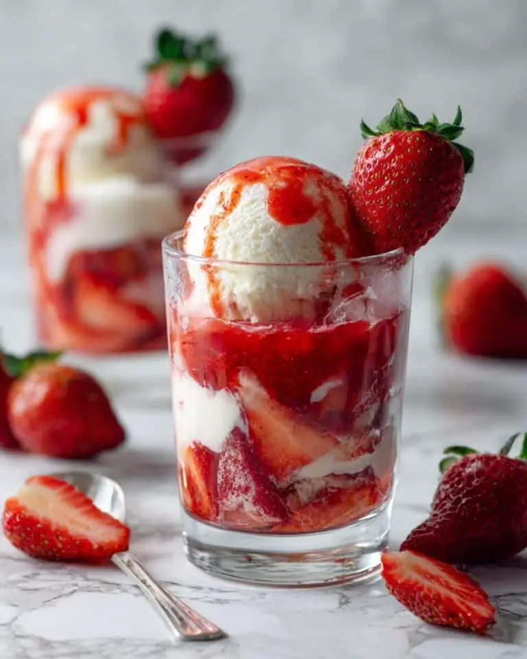 Strawberry Rose Water Sundae Recipe