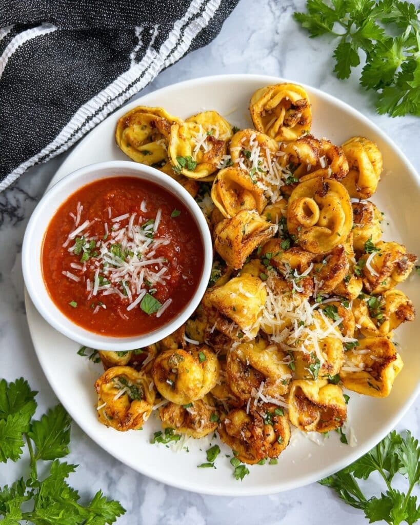 Air Fryer Parmesan Garlic Tortellini Recipe