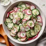 Creamy Cucumber Salad with Radishes and Green Onions Recipe