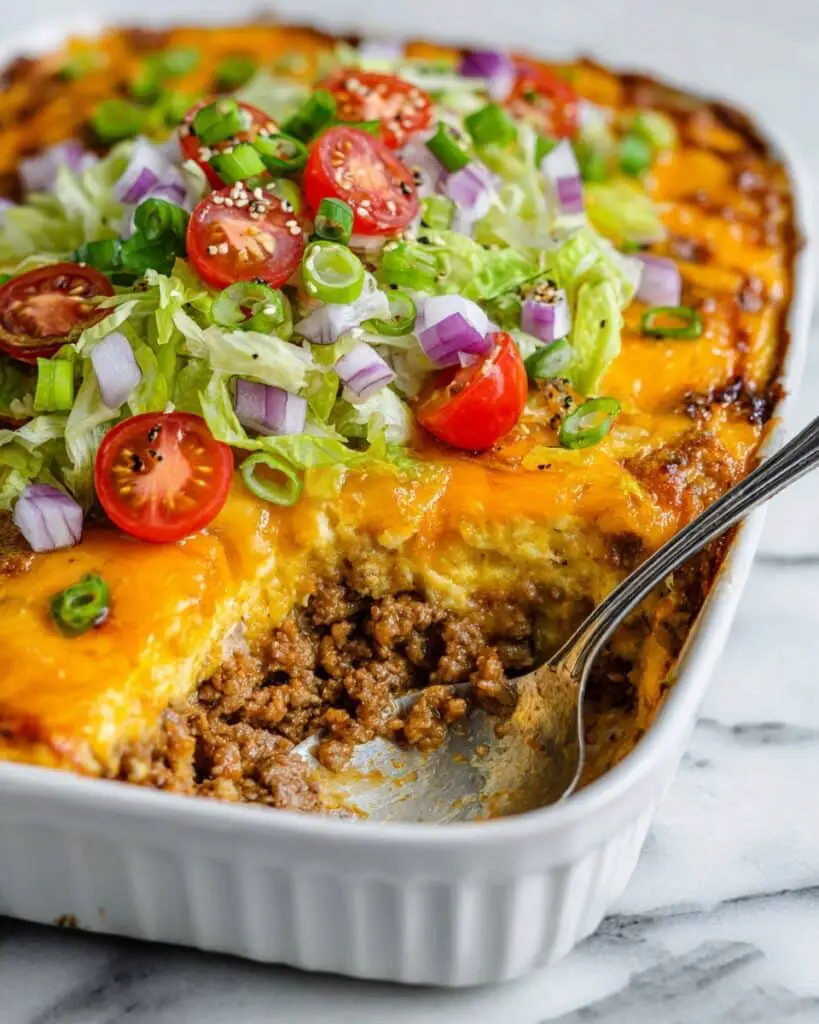 High-Protein Korean-Inspired BBQ Cheeseburger Casserole Recipe