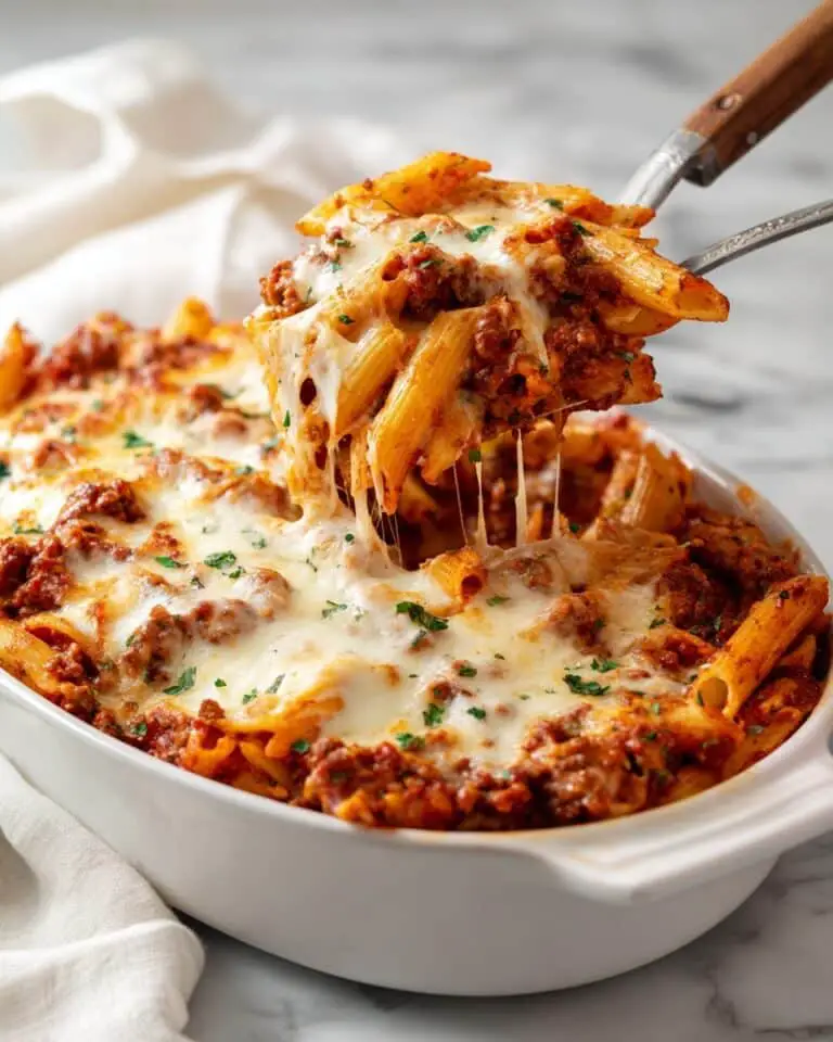 Ultimate Pasta Bake with Ground Beef and Melty Mozzarella Recipe