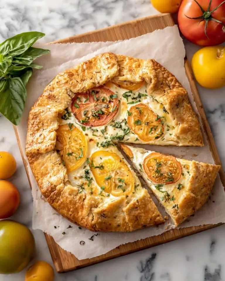 Tomato Galette with Boursin and Parmesan Recipe