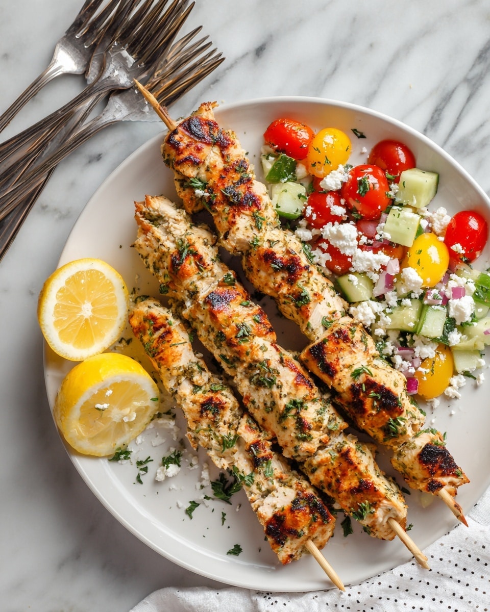 Grilled Chicken Skewers with Fresh Herb Marinade Recipe