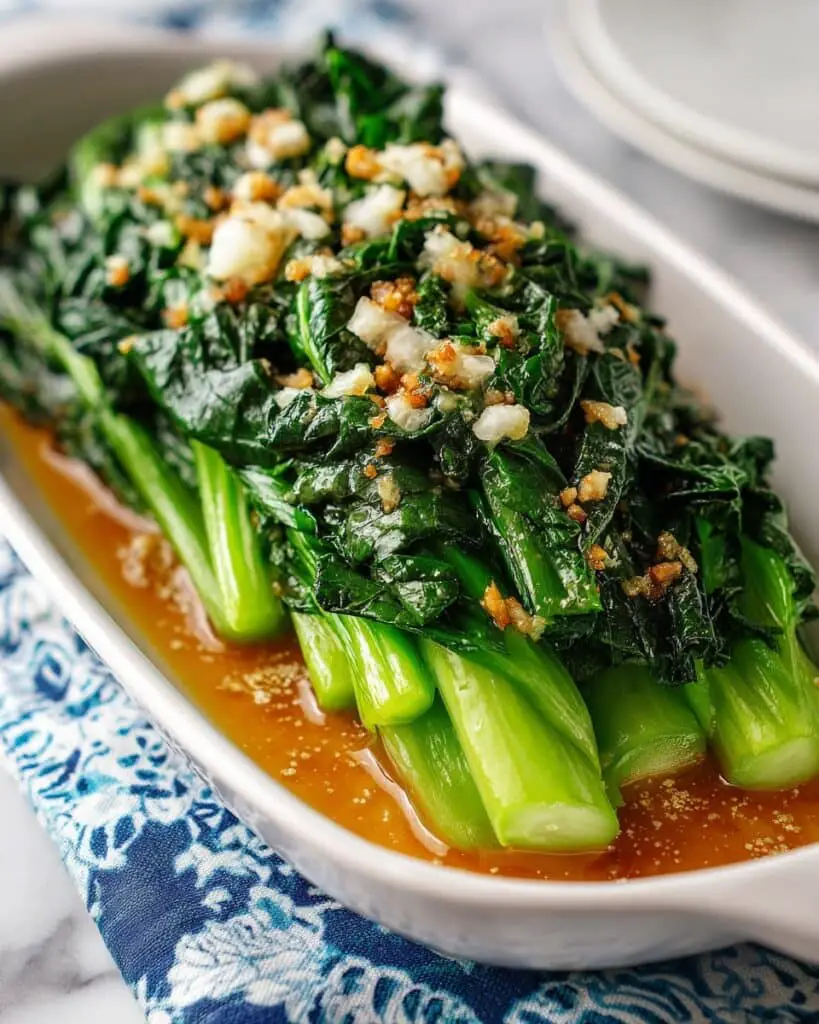 Yu Choy with Garlic Sauce Recipe