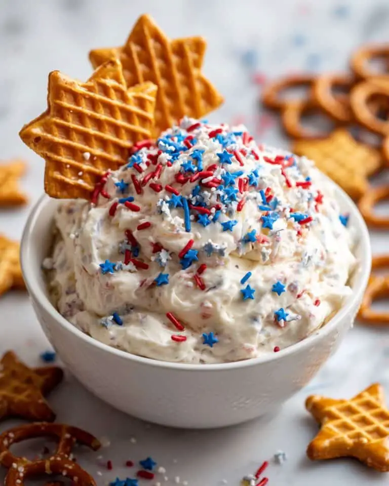 Red, White and Blue Funfetti Dip Recipe