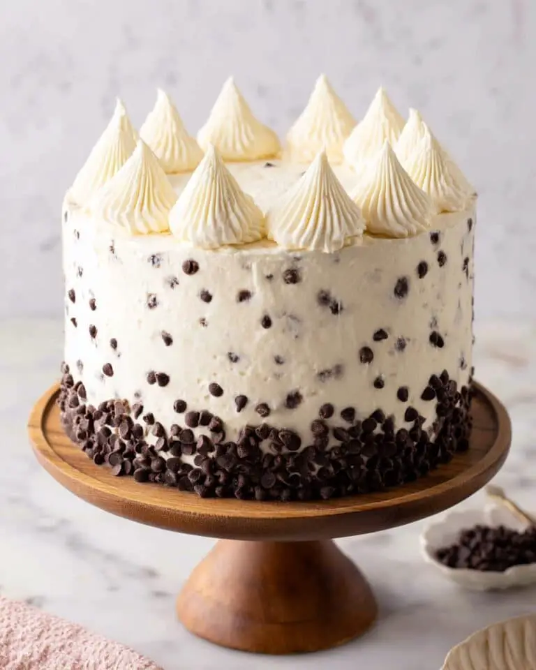 Chocolate Chip Cake with Vanilla Buttercream Frosting Recipe