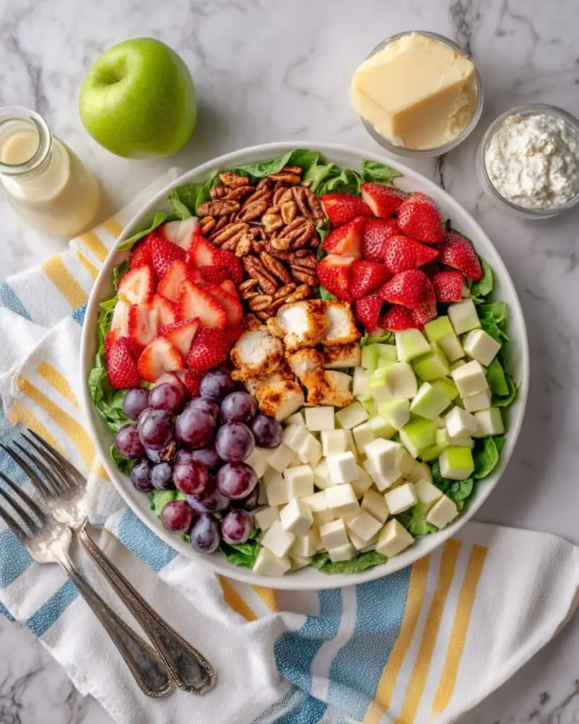 Southern Cobb Salad with Fried Chicken Tenders and Poppyseed Dressing Recipe