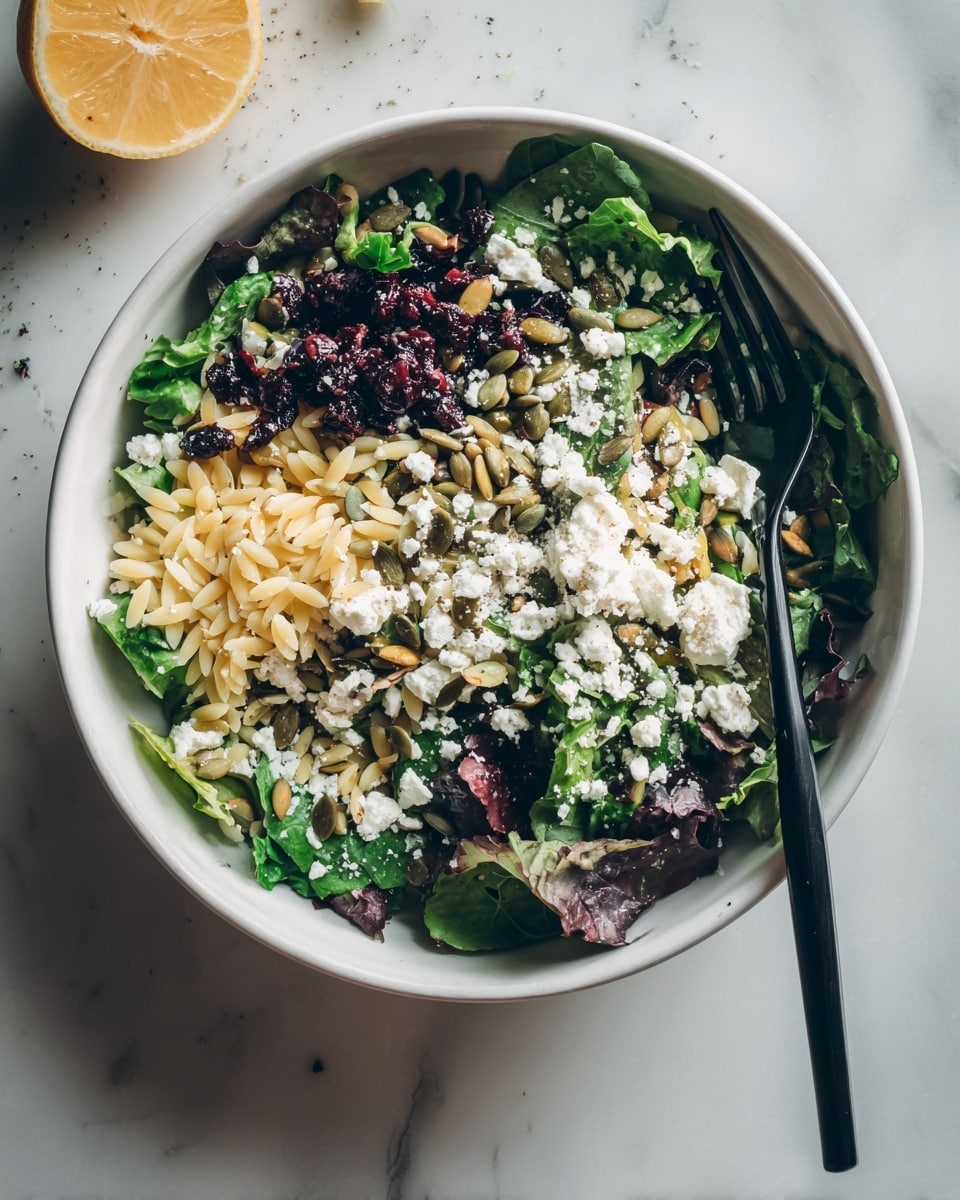 Orzo Kale Salad with Lemon Vinaigrette Recipe