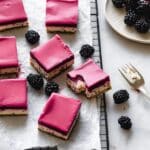 Blackberry Lemon Blondies with Berry Glaze Recipe