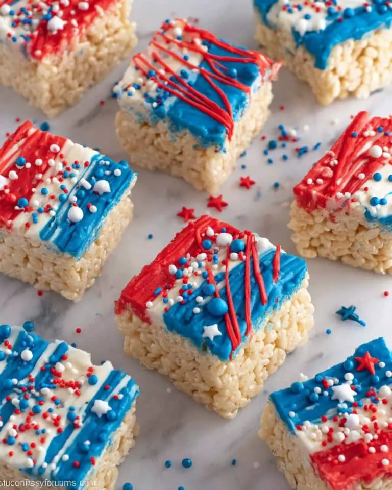 Red White and Blue Rice Krispie Treats Recipe