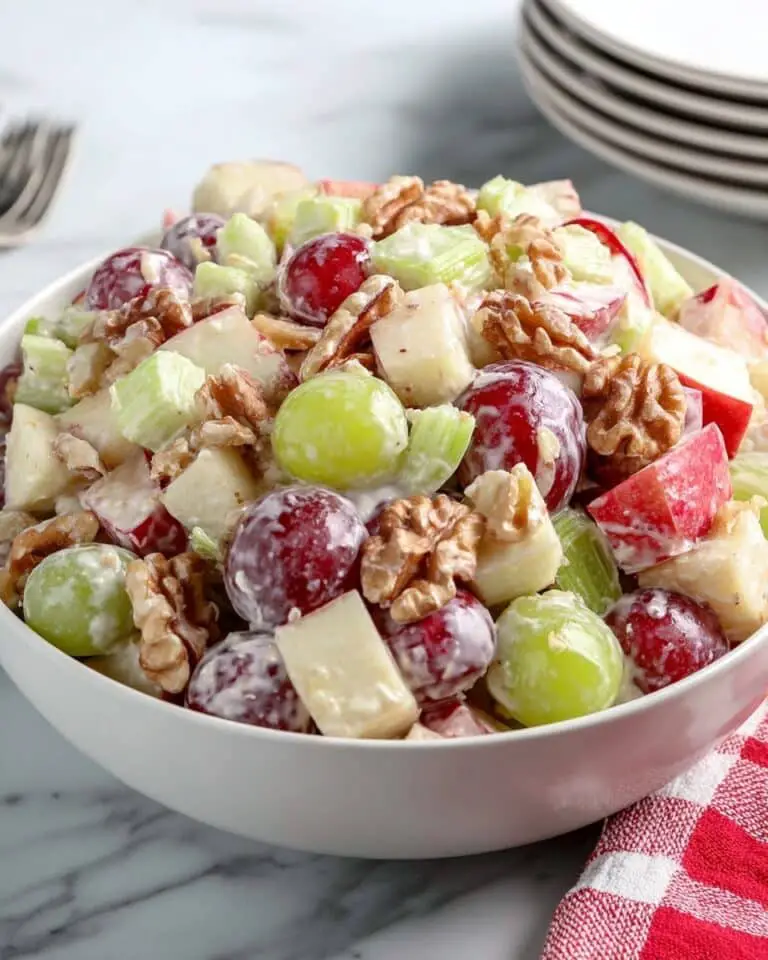Classic Waldorf Salad with Apples, Grapes, Celery, and Toasted Walnuts Recipe