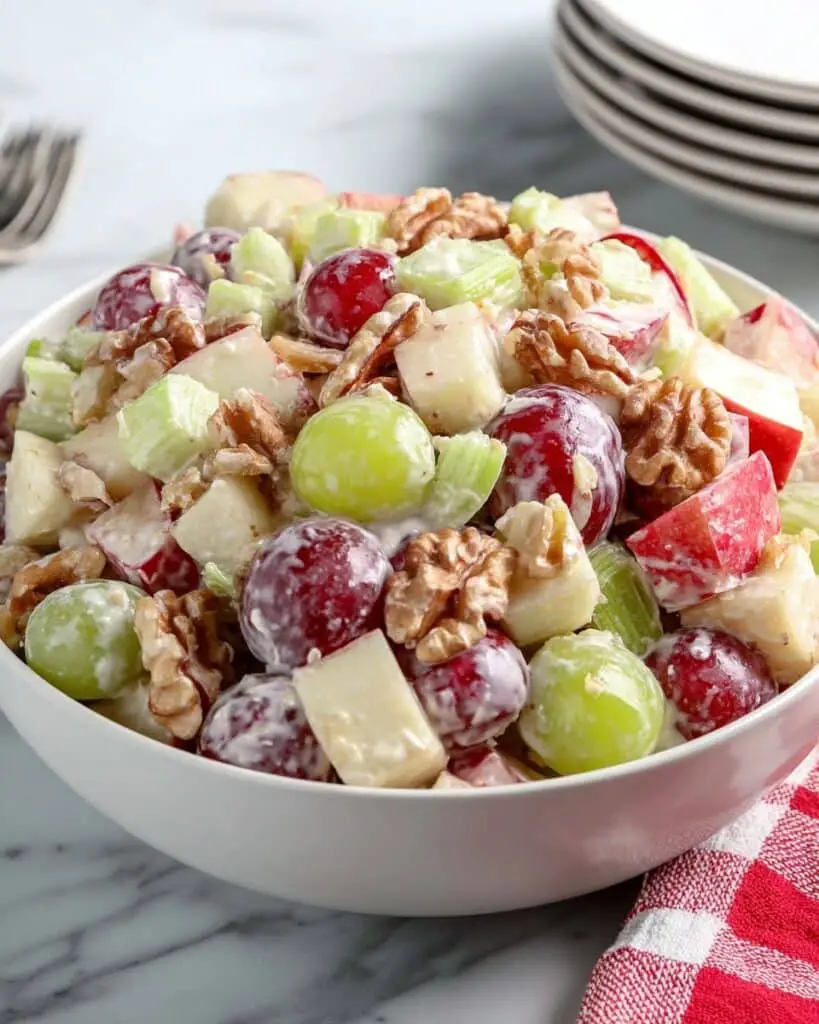 Classic Waldorf Salad with Apples, Grapes, Celery, and Toasted Walnuts Recipe