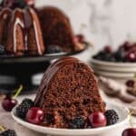 Chocolate Pound Cake with Rich Chocolate Ganache Recipe