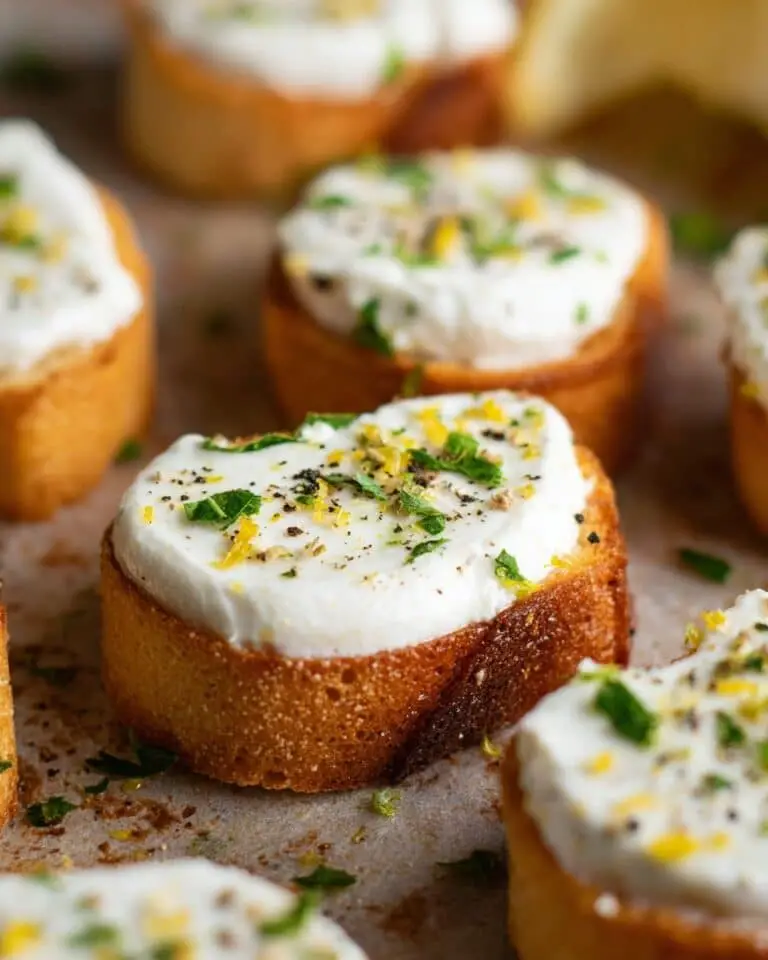 Whipped Ricotta Crostini with Honey & Lemon Recipe