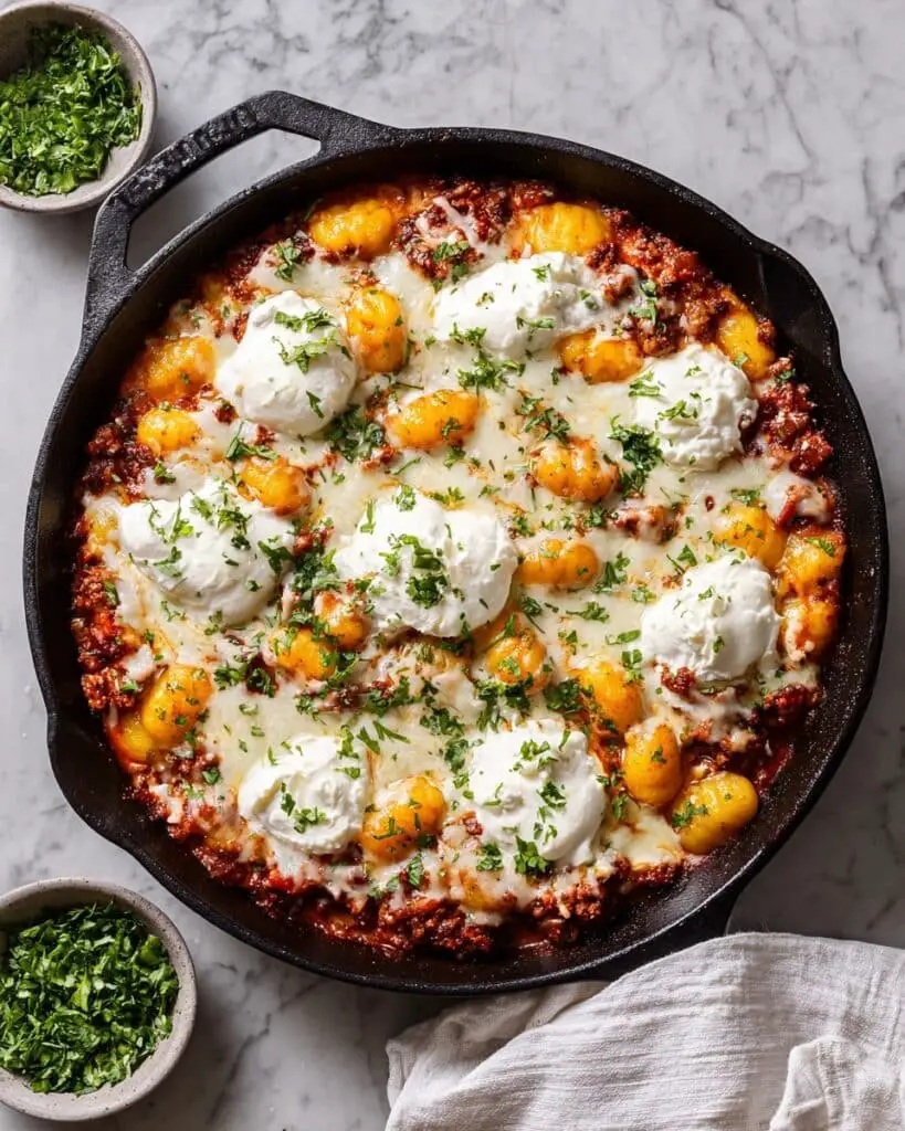 Ground Beef Gnocchi Skillet Recipe