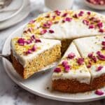 Moist and Tender Pistachio Rose Water Cake Recipe