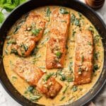 25-Minute Pan-Seared Trout with Creamy Pesto Sauce Recipe