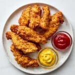 Crispy Homemade Chicken Tenders with Dipping Sauces Recipe