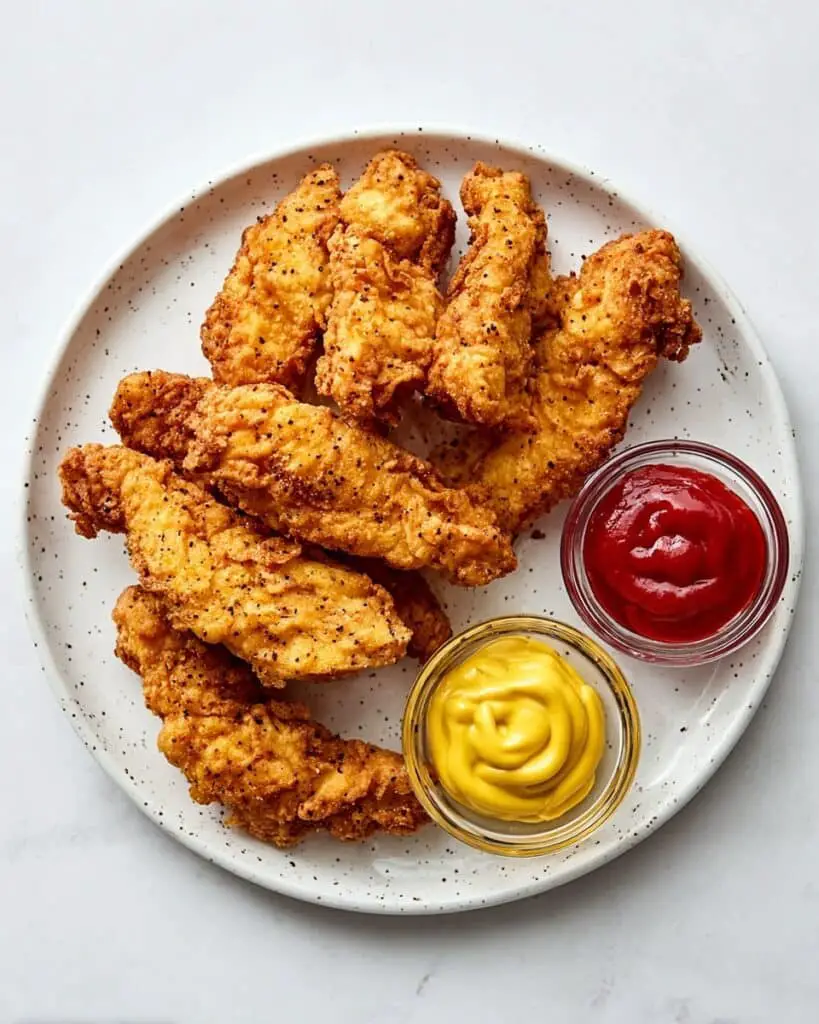 Crispy Homemade Chicken Tenders with Dipping Sauces Recipe