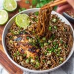 Cold Soba Noodle Salad with Vegetables and Sesame Dressing Recipe
