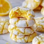 Lemon Cake Mix Crinkle Cookies Recipe