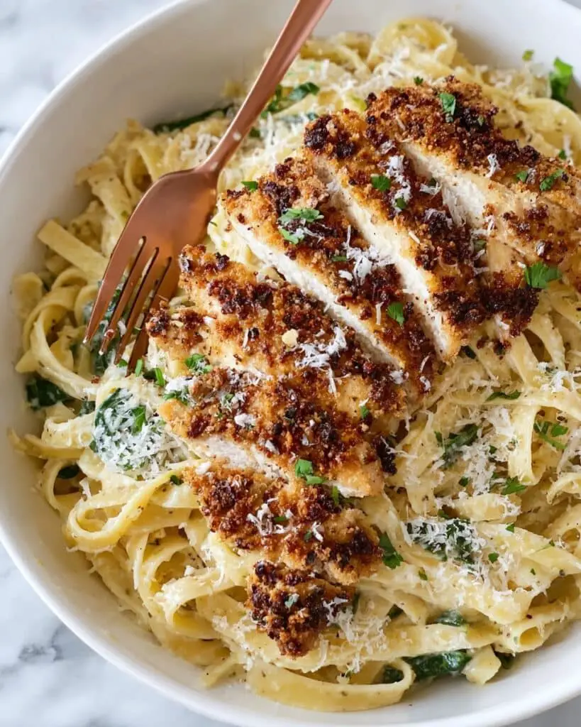 Crispy Chicken Caesar Pasta Recipe