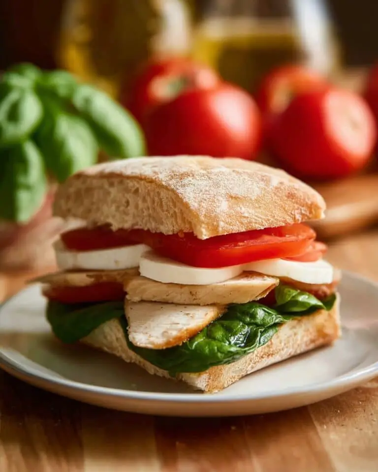 Chicken Caprese Sandwich on Ciabatta Recipe