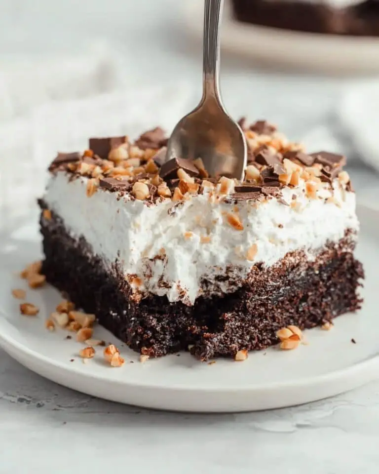 Caramel and Heath Bar Poke Cake Recipe