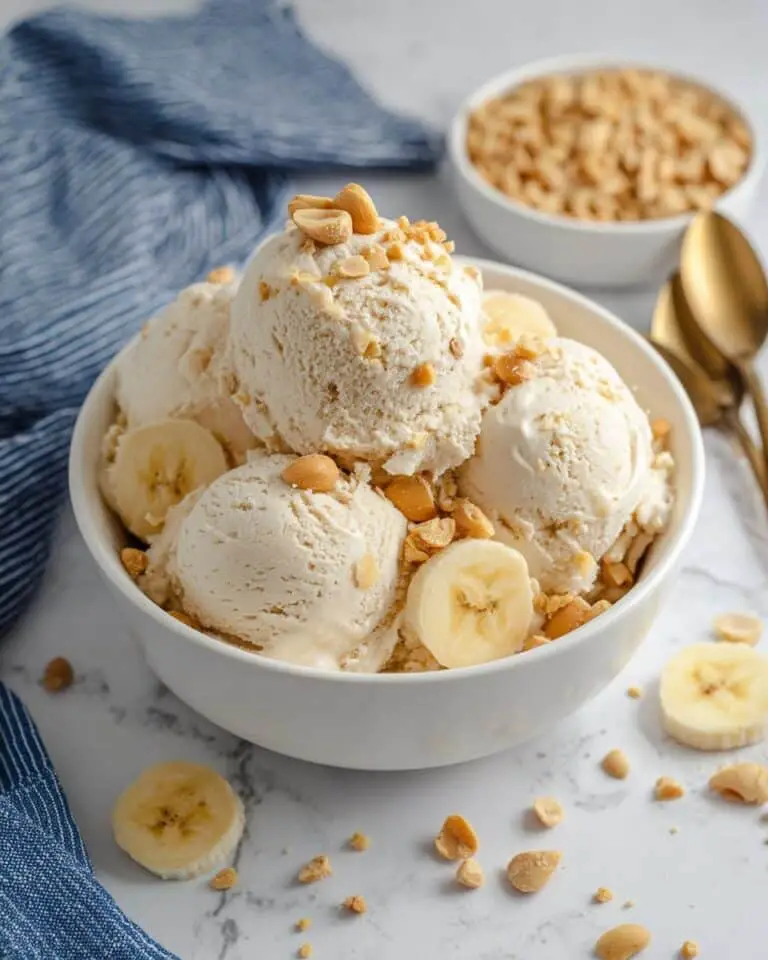 Cottage Cheese Ice Cream with Peanut Butter Swirls Recipe