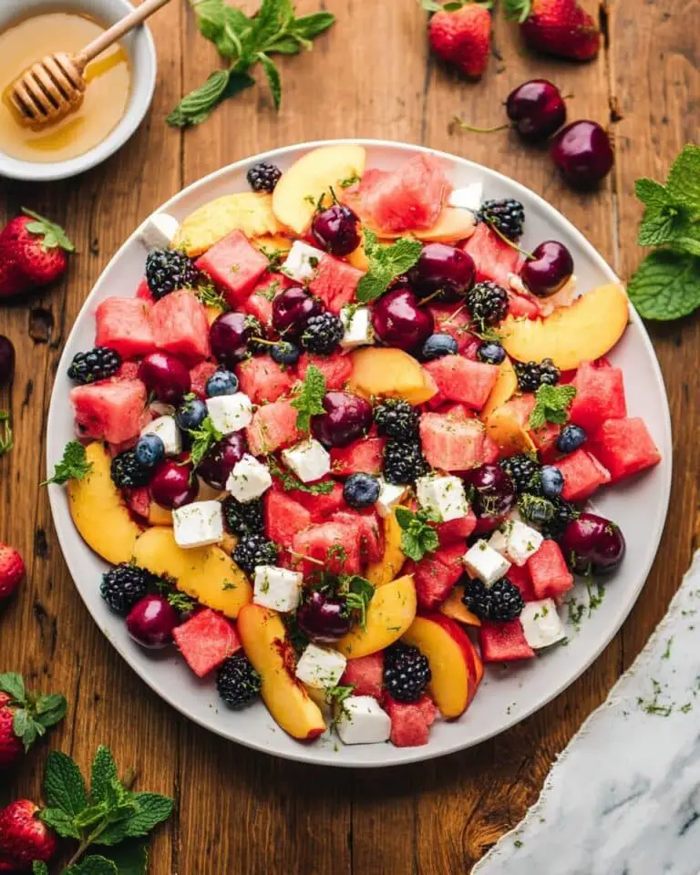 Watermelon Salad with Feta and Honey-Lime Dressing Recipe