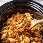 Crockpot Cheesy Taco Pasta Recipe