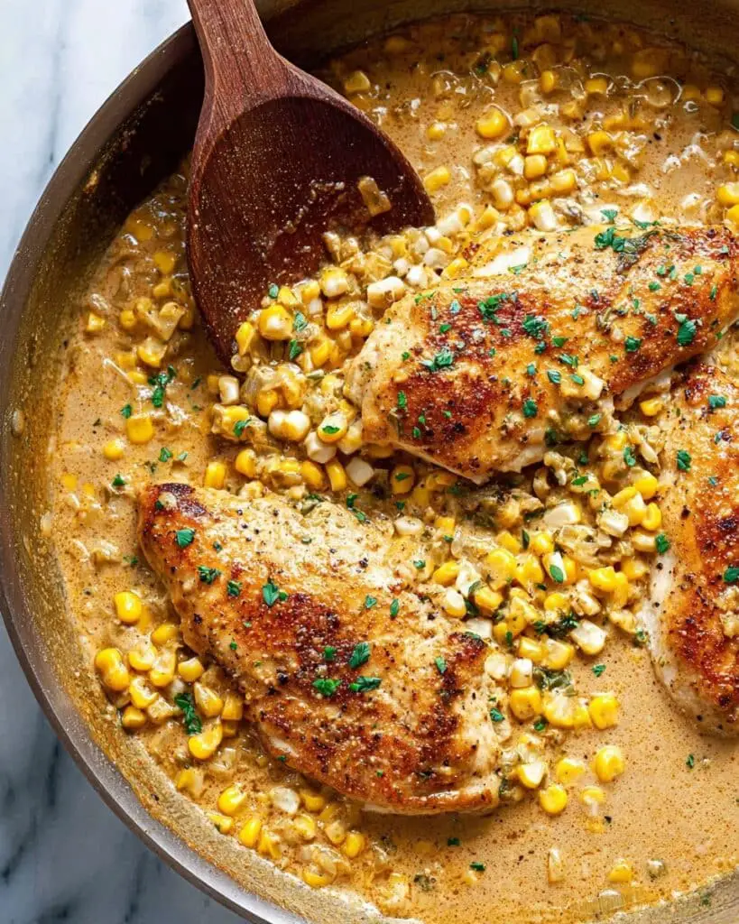 Creamy Chicken and Corn Skillet Recipe