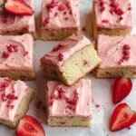 Strawberry Snack Cake with Cream Cheese Frosting Recipe
